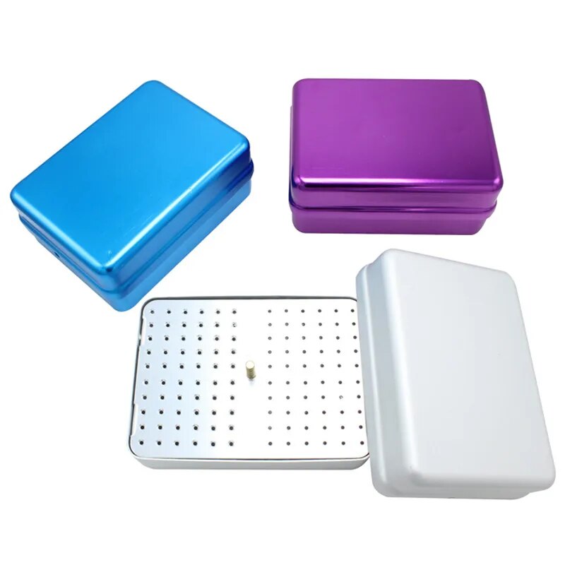 30-Hole Dental Bur Holder With Cover - Magnetic Bur Block Organizer For Disinfection