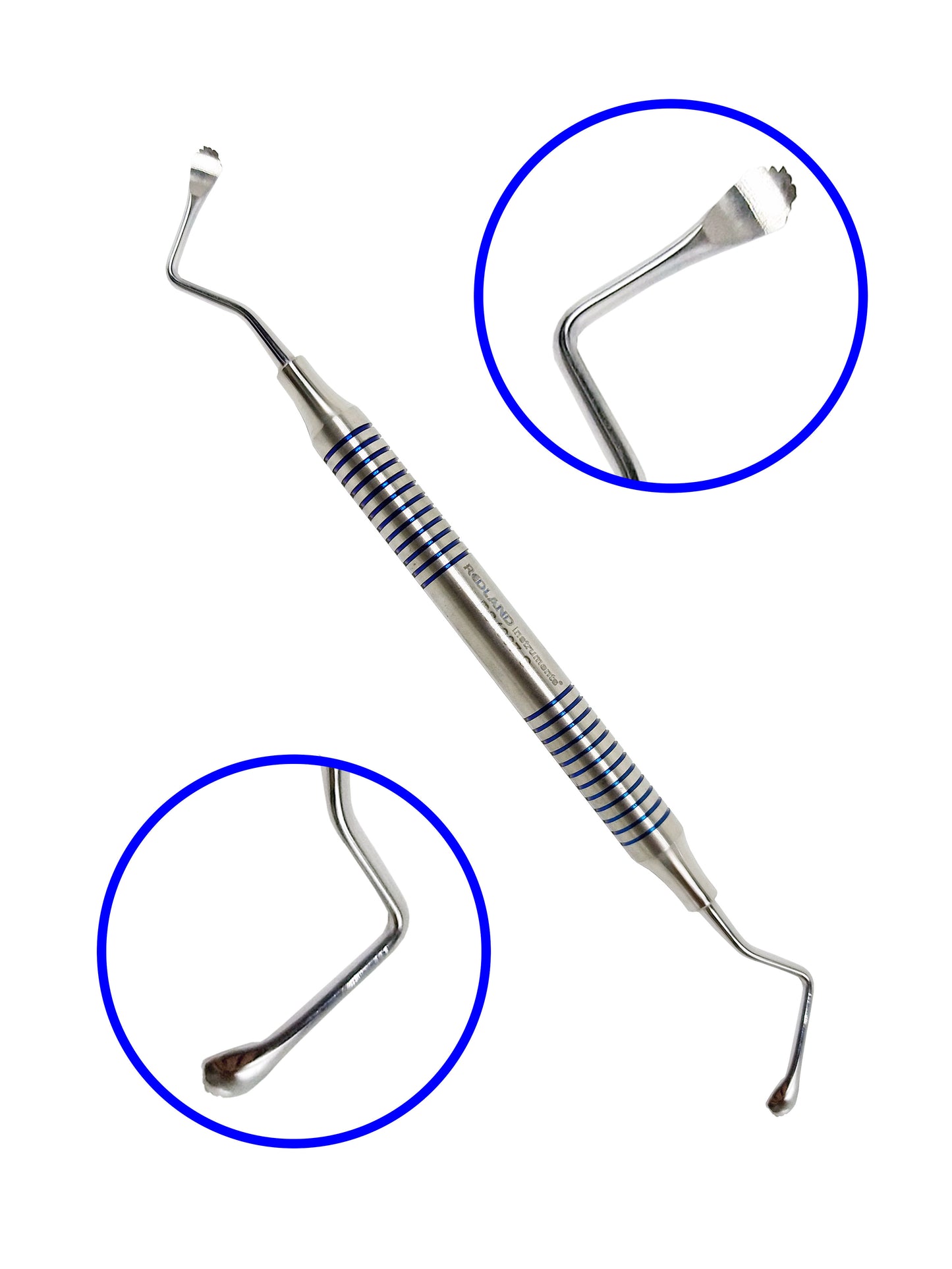 Redland Implant Dental BlueSeries Serrated Surgical Curette Kit 6pcs