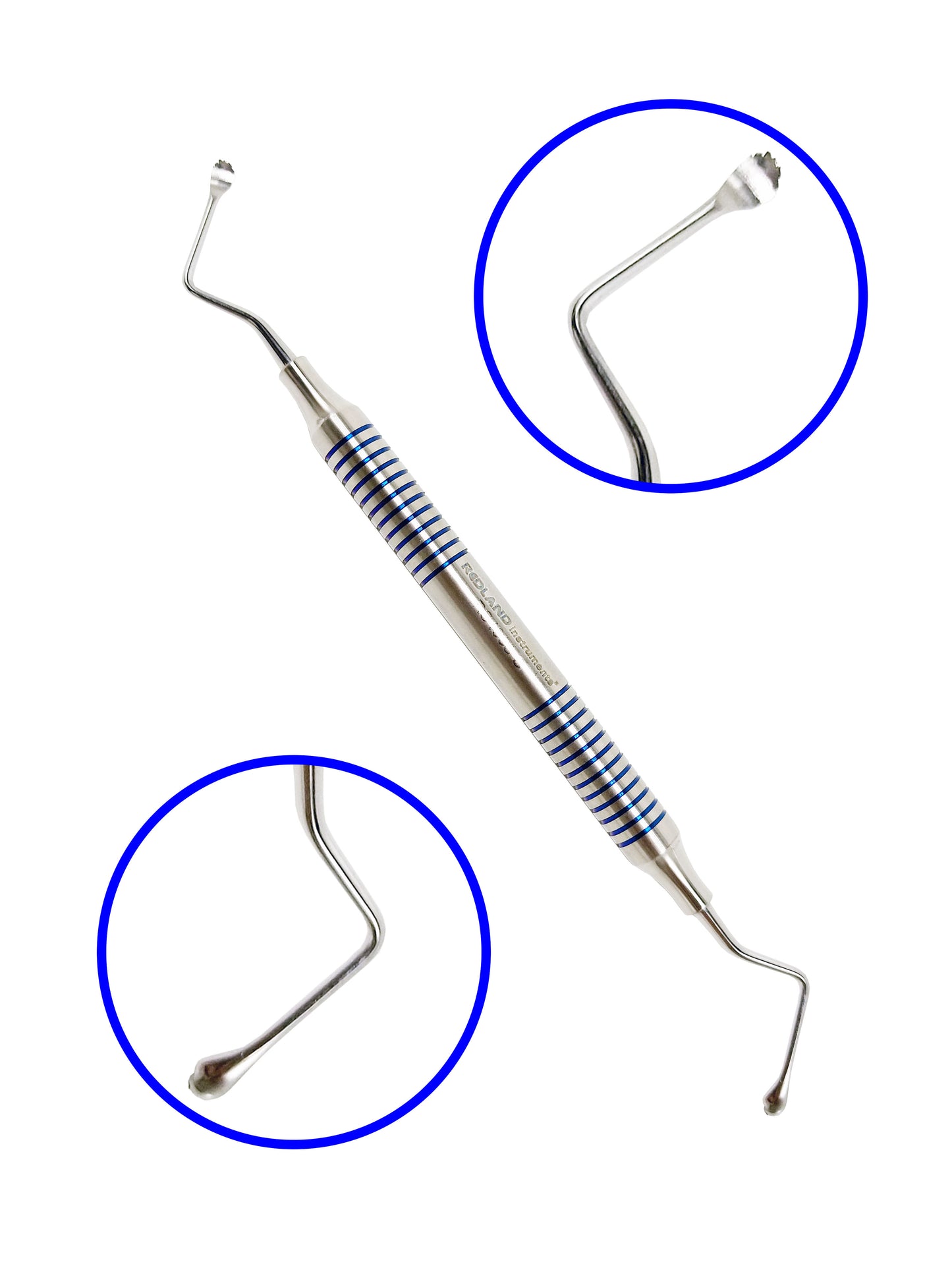 Redland Implant Dental BlueSeries Serrated Surgical Curette Kit 6pcs