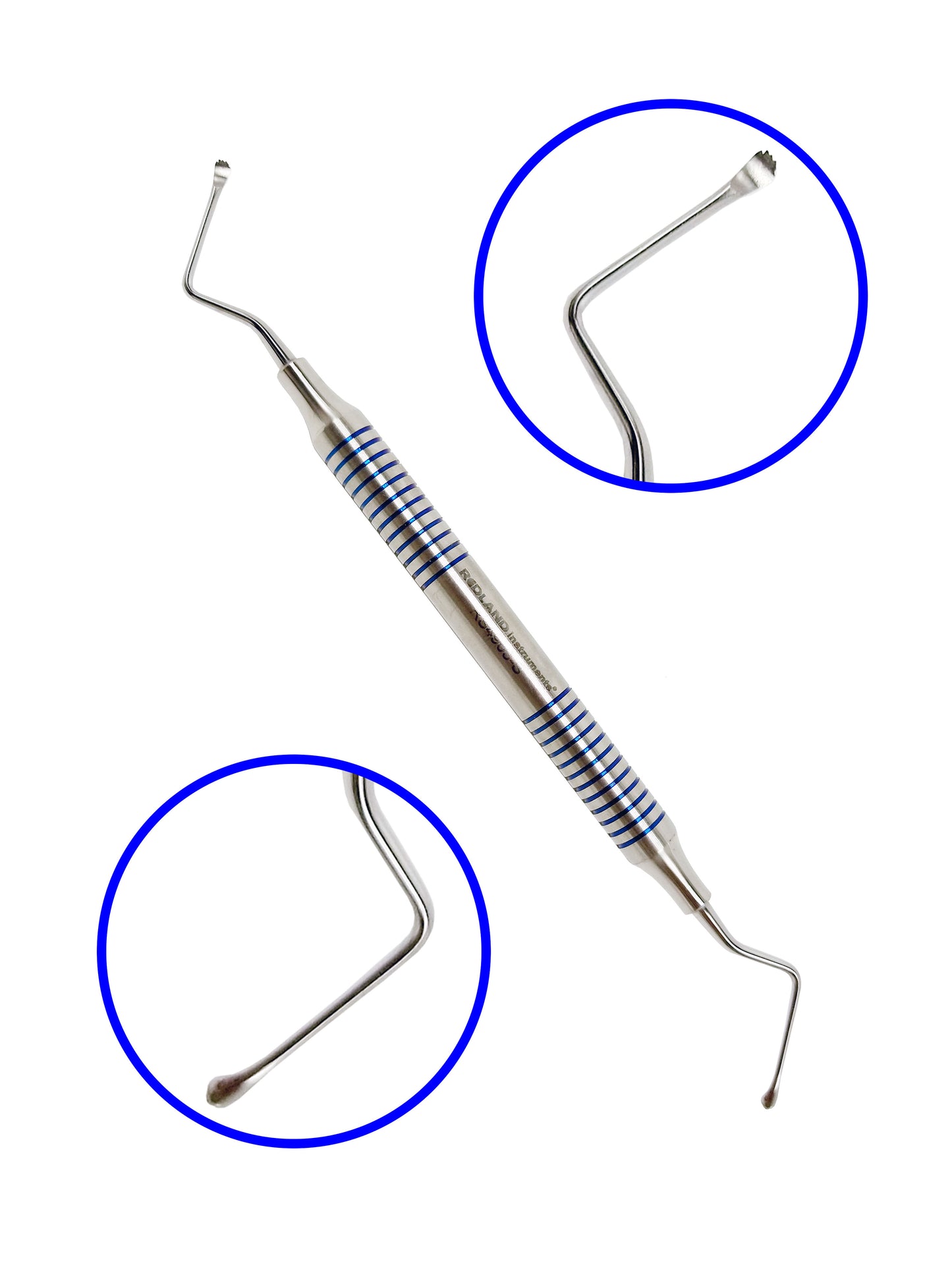 Redland Implant Dental BlueSeries Serrated Surgical Curette Kit 6pcs