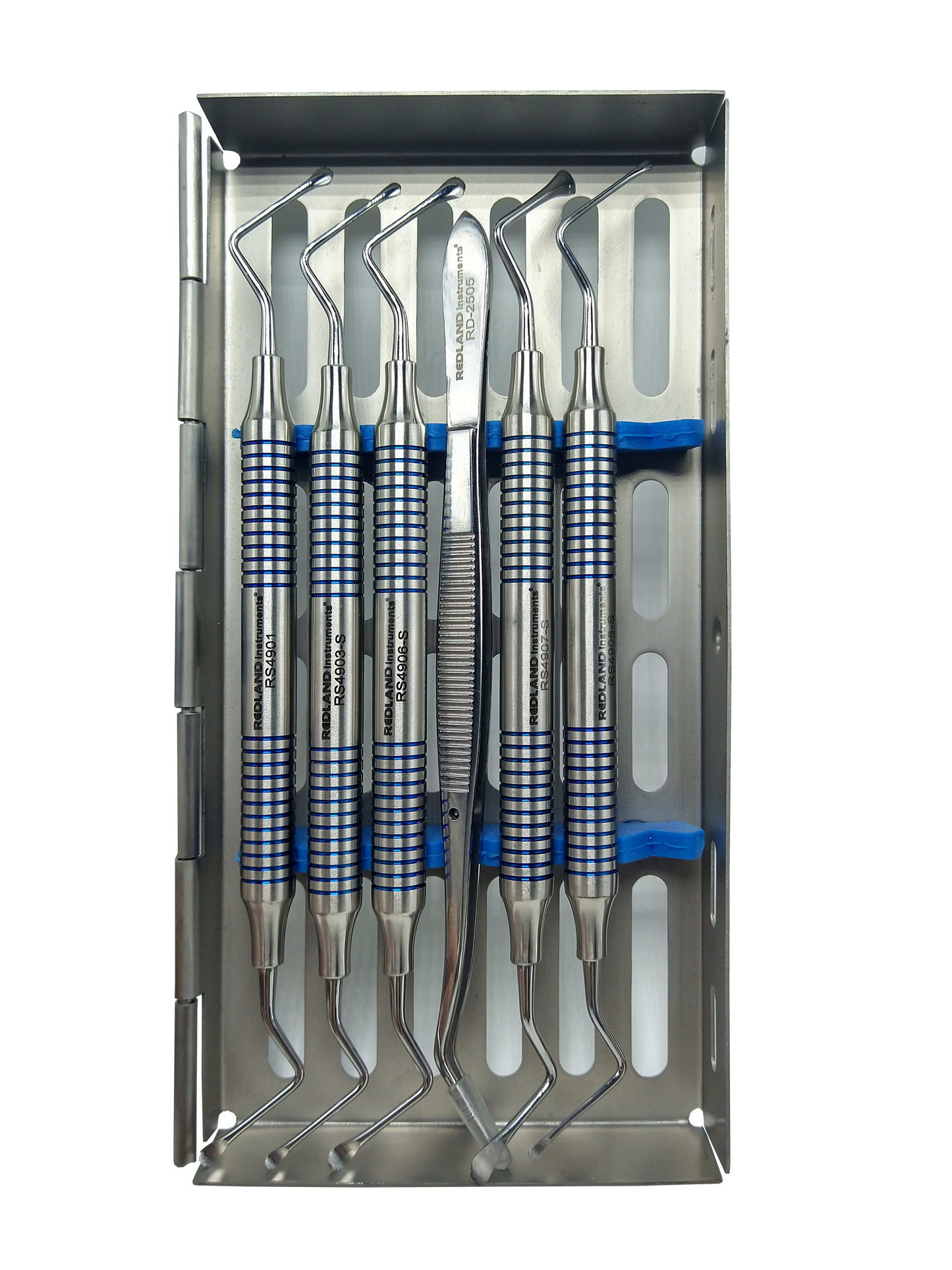 Redland Implant Dental BlueSeries Serrated Surgical Curette Kit 6pcs