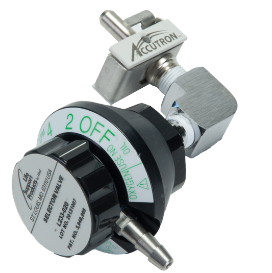 Accutron Oxygen Liter-Flow Selector Valve without EII