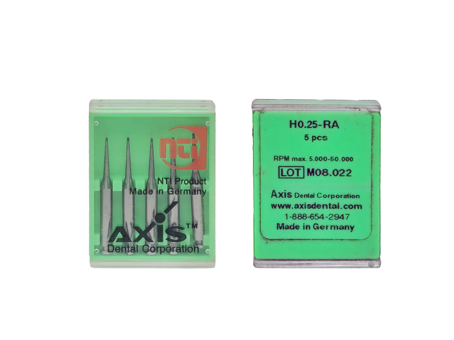 Axis NTI Carbide Bur Operative Right Angle H0.25-RA (2 packs of 5)