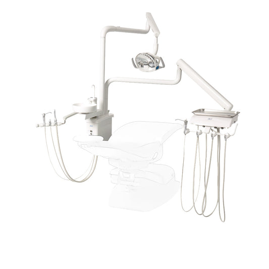 DCI Reliance Over the Patient Dental Unit with Cuspidor & PMU, White