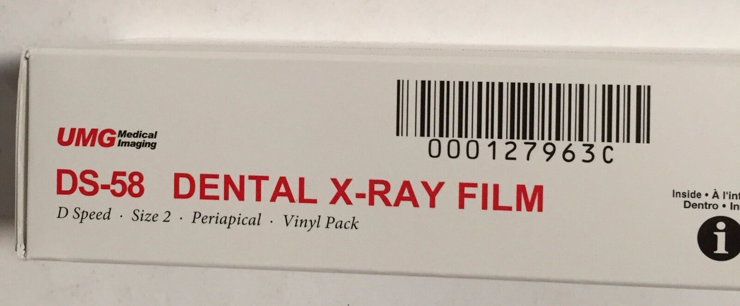 Dental UMG DS-58 Size 2 D Speed Periapical Vinyl Pack Dental X-Ray Film-7