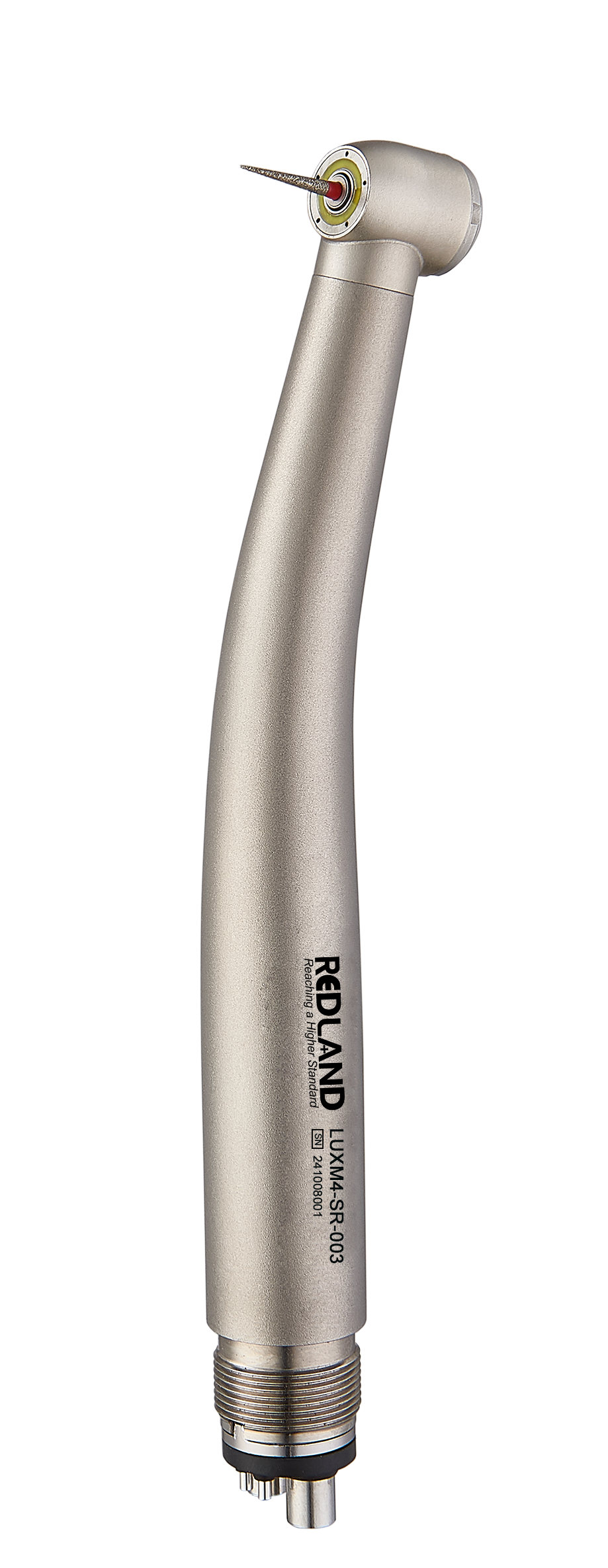 REDLAND Sapphire Series Titanium (Lightweight) Basic 4-Hole High Speed Push-Button Handpiece (LED)