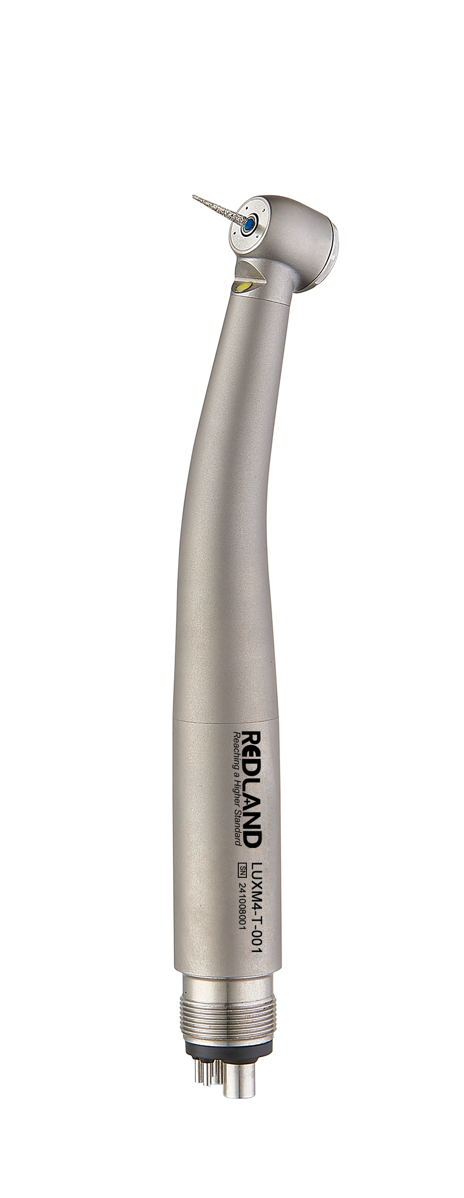 REDLAND Sapphire Series Titanium (Lightweight) Basic 4-Hole High Speed Push-Button Handpiece (LED)