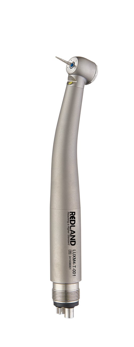 REDLAND Sapphire Series Titanium (Lightweight) Basic 4-Hole High Speed Push-Button Handpiece (LED)