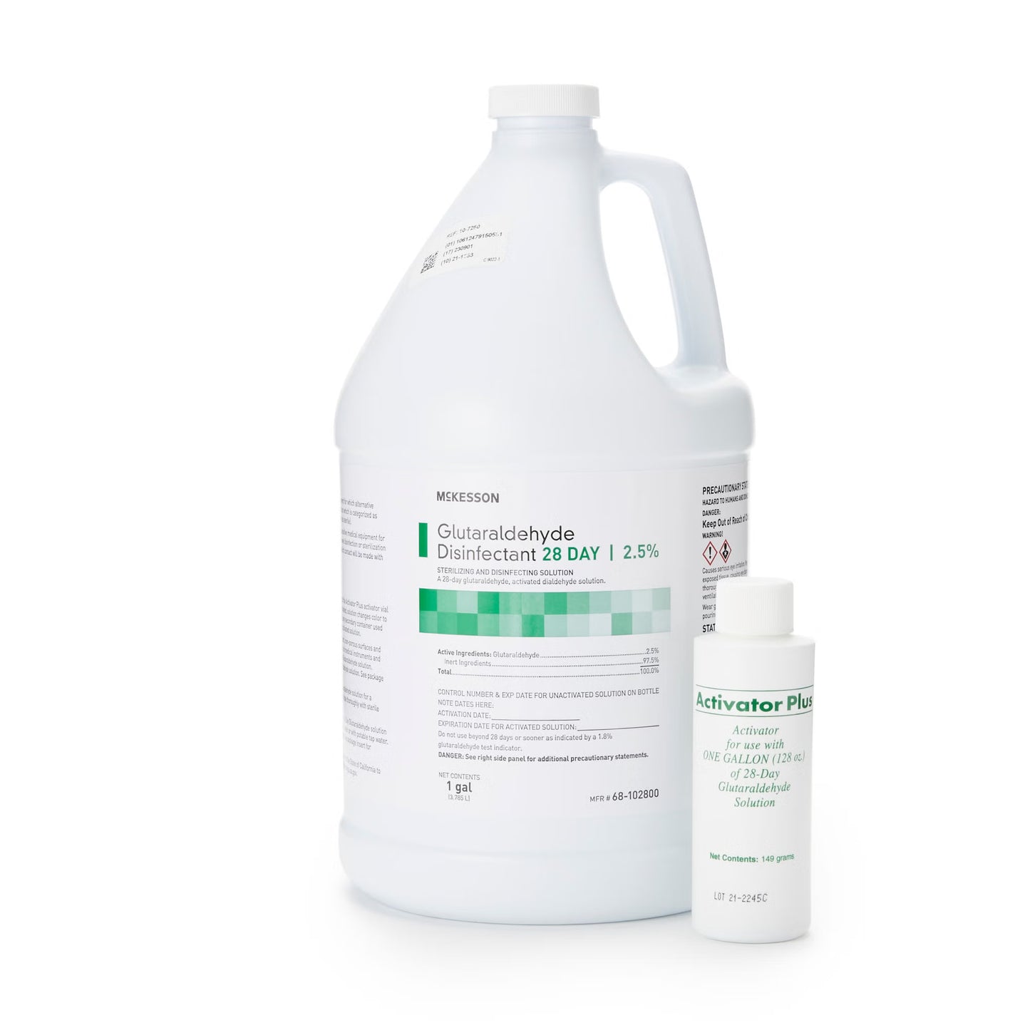 McKesson 28 Day Glutaraldehyde High-Level Disinfectant, Liquid, Chemical Scent, 1 Gallon, Activation Required, Max 28 Day Reuse