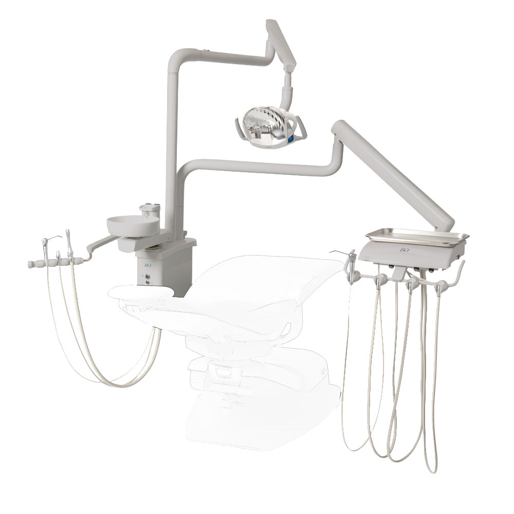 DCI Reliance Over the Patient Automatic Dental Unit with PMU w/Cuspidor, Gray