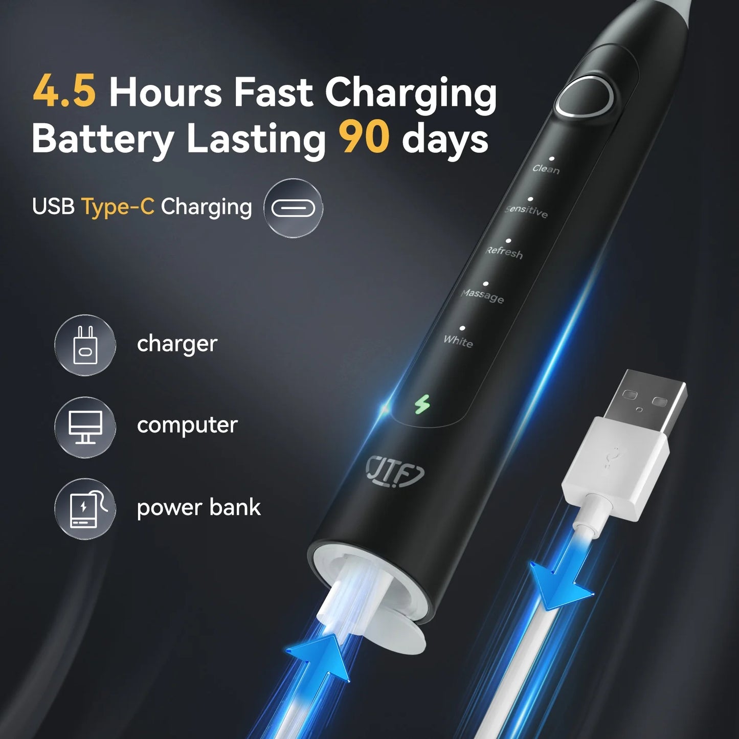 JTF SONIC ELECTRIC TOOTHBRUSH (P100)