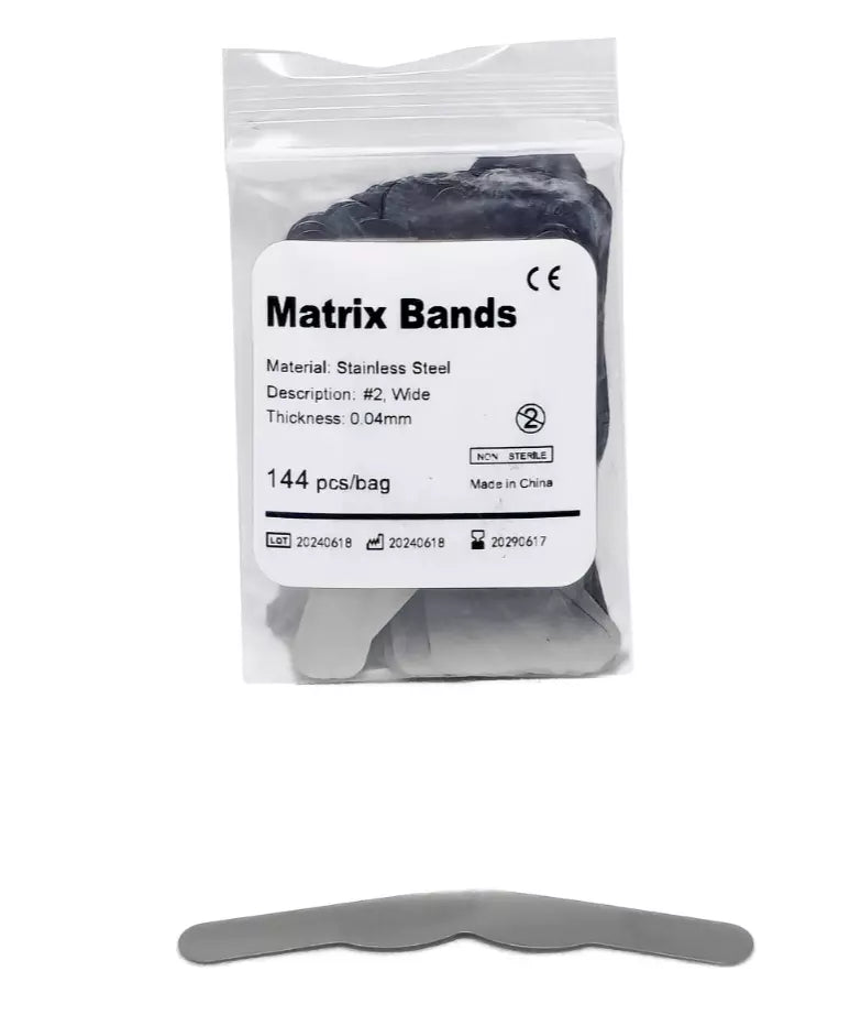REDLAND STAINLESS STEEL MATRIX BANDS 144/PACK