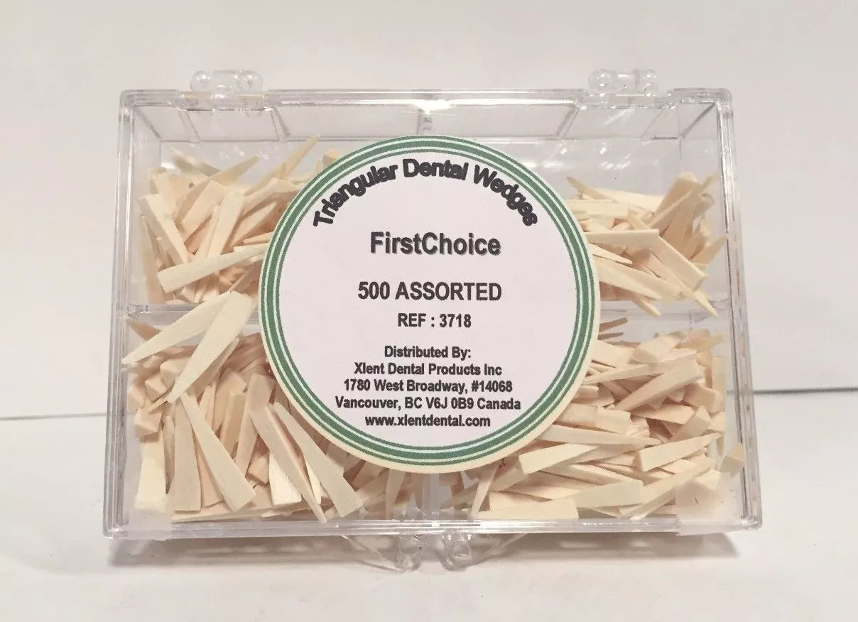 First Choice Triangular Wood Dental Wedges Assorted 500 Pack