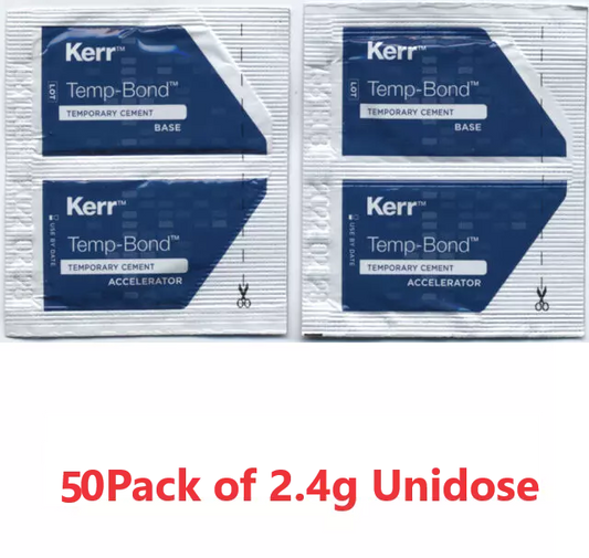 KERR Temp-Bond Temporary Cement 2.4gm Unidose Base & Accelerator (50 Pack)