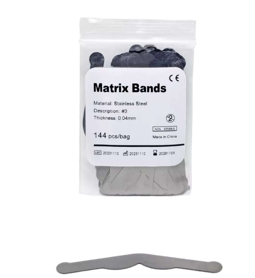 REDLAND STAINLESS STEEL MATRIX BANDS 144/PACK