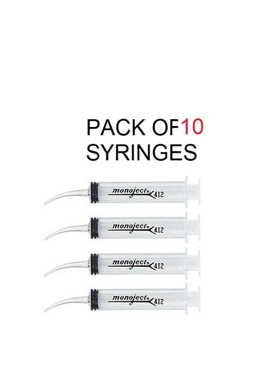 Original Monoject® Curved 412 Tip 12cc Syringes