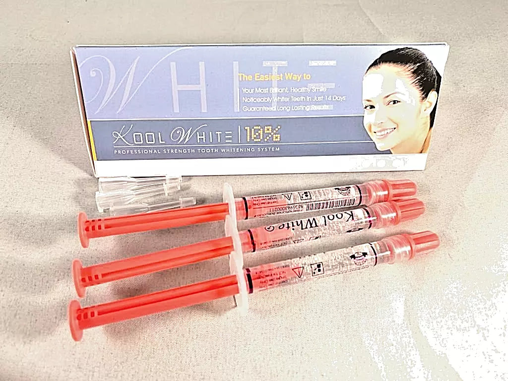 PacDent Dental Kool White 10%, 15%, 20% Teeth Whitening Gel 1.2ml Syringes