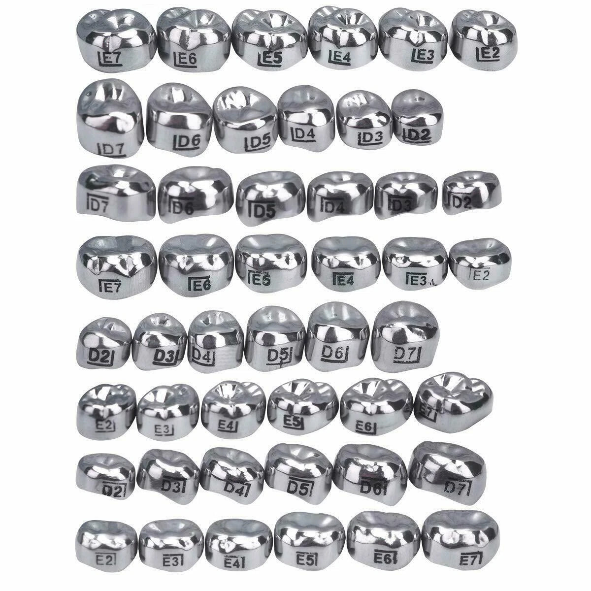 REDLAND Ni-Chro STAINLESS STEEL Primary Molar KIDS CROWN KIT/REFIL All sizes 5/pk