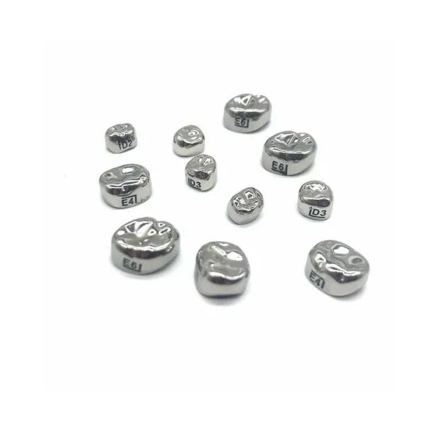 REDLAND Ni-Chro STAINLESS STEEL Primary Molar KIDS CROWN KIT/REFIL All sizes 5/pk