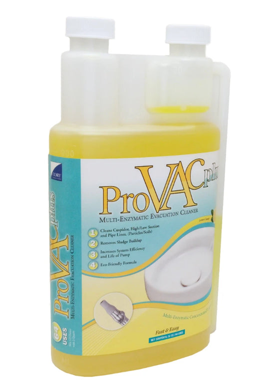 Cory Laboratories ProVAC Plus Multi-Enzymatic Evacuation Cleaner Lemon Scent 32 oz./64 Uses