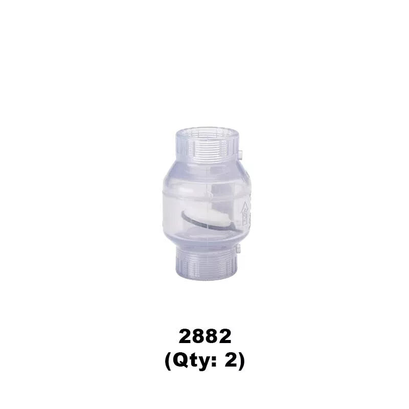 DCI Threaded PVC Swing Check Valves Dental & Accessories