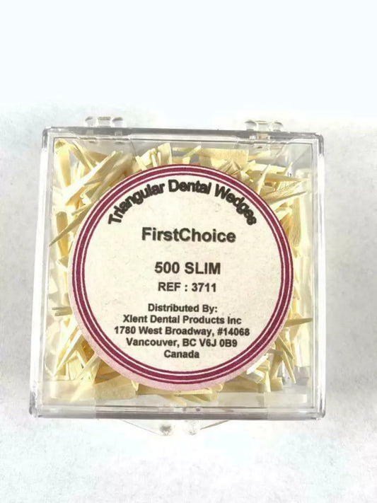 First Choice Triangular Wood Dental Wedges SLIM 500 Pack