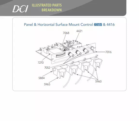 DCI Panel Flush Mount Dental Delivery Unit 3 Handpiece Auto & Syringe