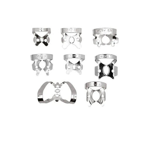 Ivory® Rubber Dams Clamps Stainless Steel by Kulzer All Sizes