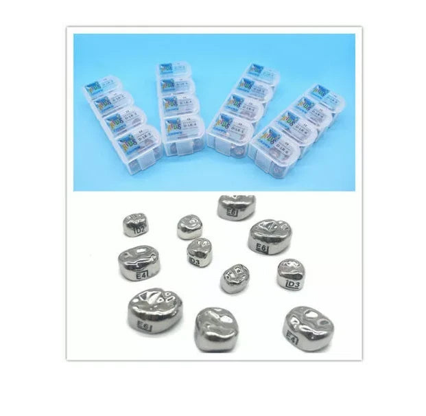 REDLAND Ni-Chro STAINLESS STEEL Primary Molar KIDS CROWN KIT/REFIL All sizes 5/pk