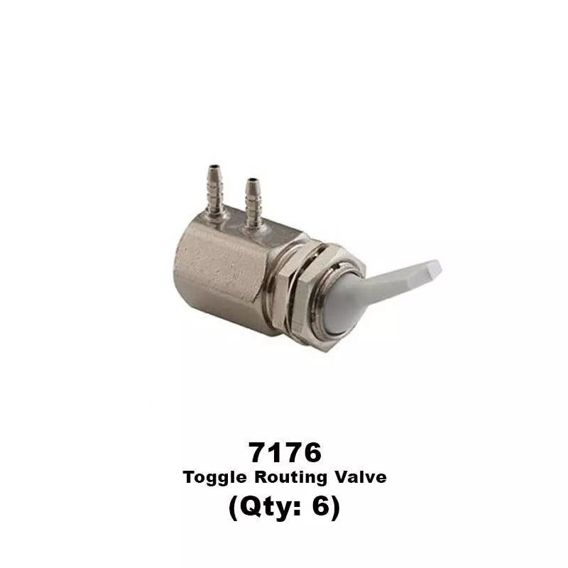 DCI Toggle Routing “Selector” Valve Hex Body (Gray) (6 Pack) for Dental