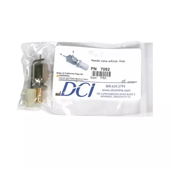 DCI Needle Valve w/Knob, Gray #PN 7052 (Pack of 3)
