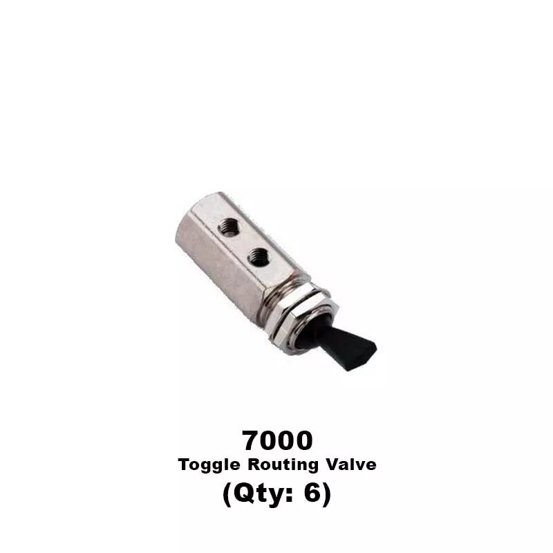 DCI Toggle Routing “Selector” Valve Hex Body (Gray) (6 Pack) for Dental