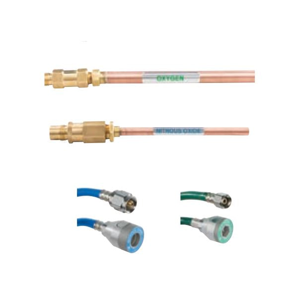 Belmed Risers w/ Check Valves & DISS x Quick Connect Coupler Hoses (Ox ...