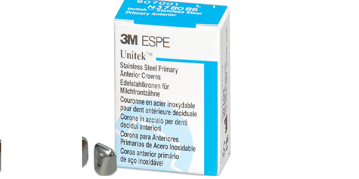 3M™Unitek™Stainless Steel Primary Anterior (Centrals) Crowns,5-Pk All sizes2