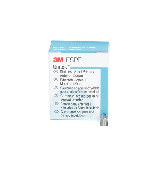 3M™Unitek™Stainless Steel Primary Anterior (Centrals) Crowns,5-Pk All sizes3