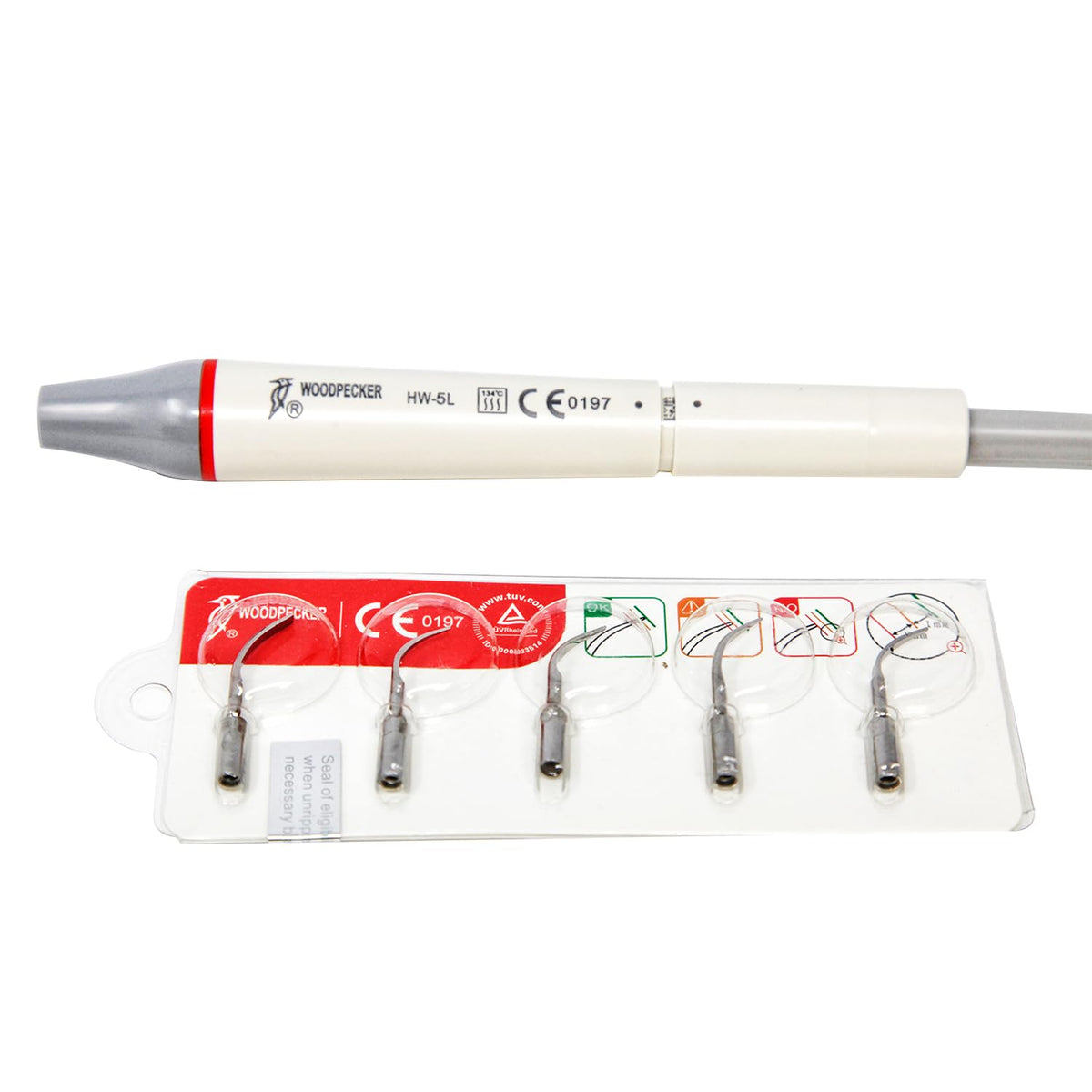 Woodpecker UDS-E LED Dental Ultrasonic Scaler, 2 Water Bottles