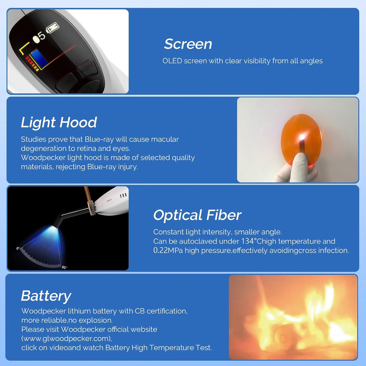 Woodpecker LED.F Plus Curing Light Wireless