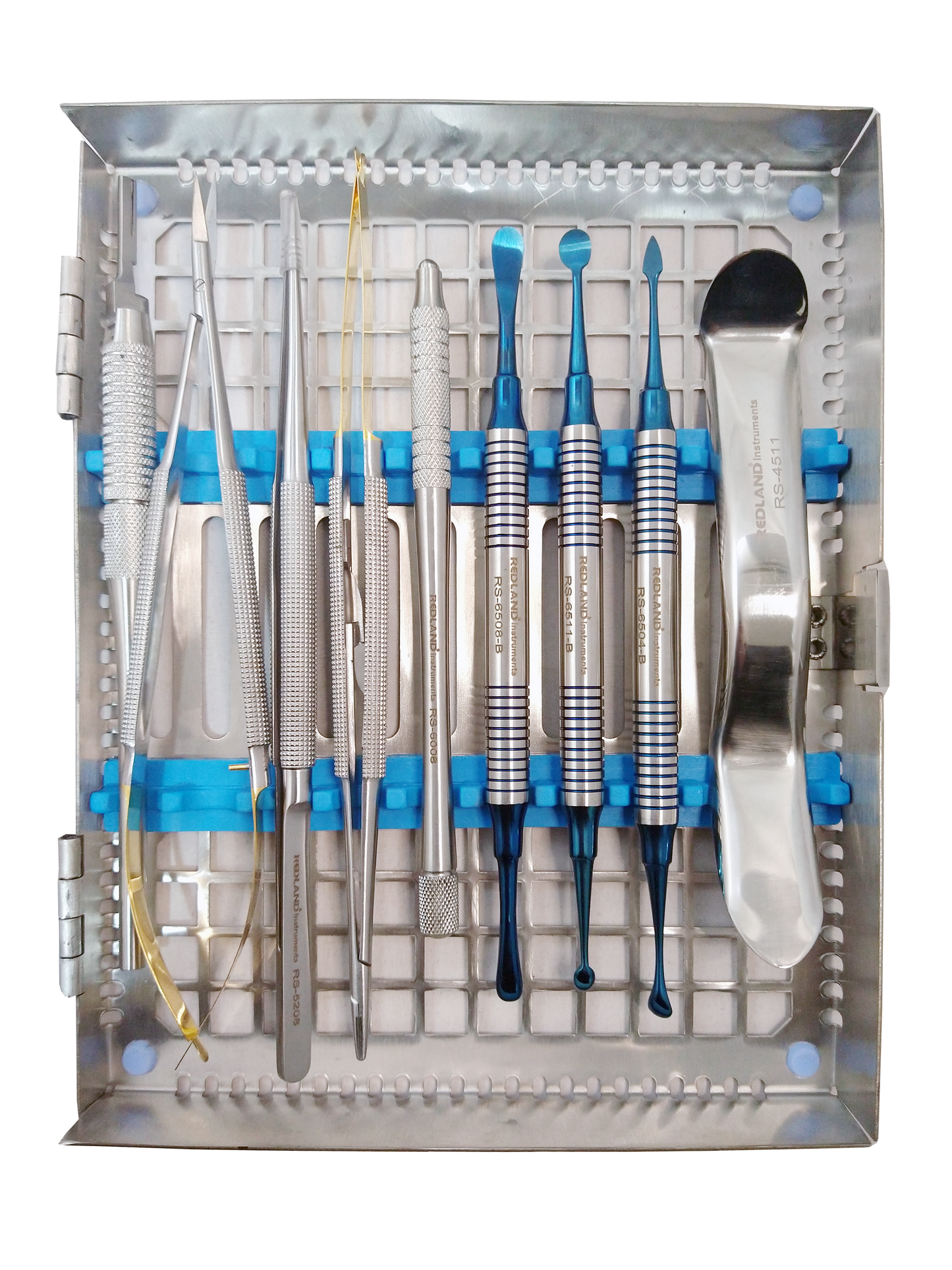 REDLAND Dental Oral (Micro) Surgery Instruments Kit (Blue Line)