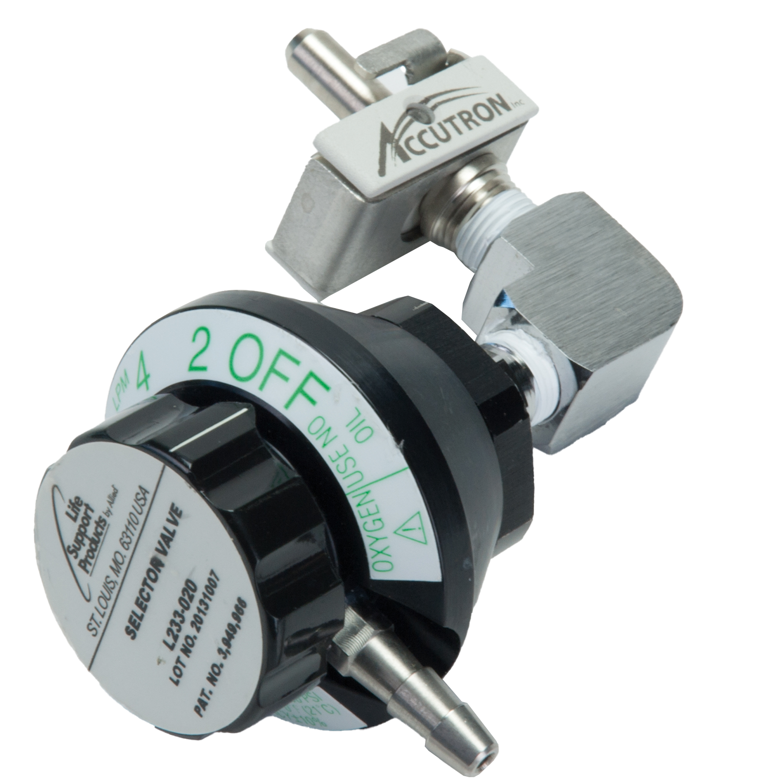 Flow Selector Unit Accutron Oxygen Liter-Flow Selector Valve without EII – Tri County ...