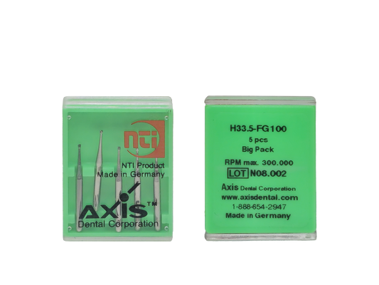 Axis NTI Carbide Bur Operative Friction Grip 33.5  (2 packs of 5)