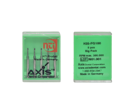 Axis NTI Carbide Bur Operative Friction Grip H35-FG100  (2 packs of 5)