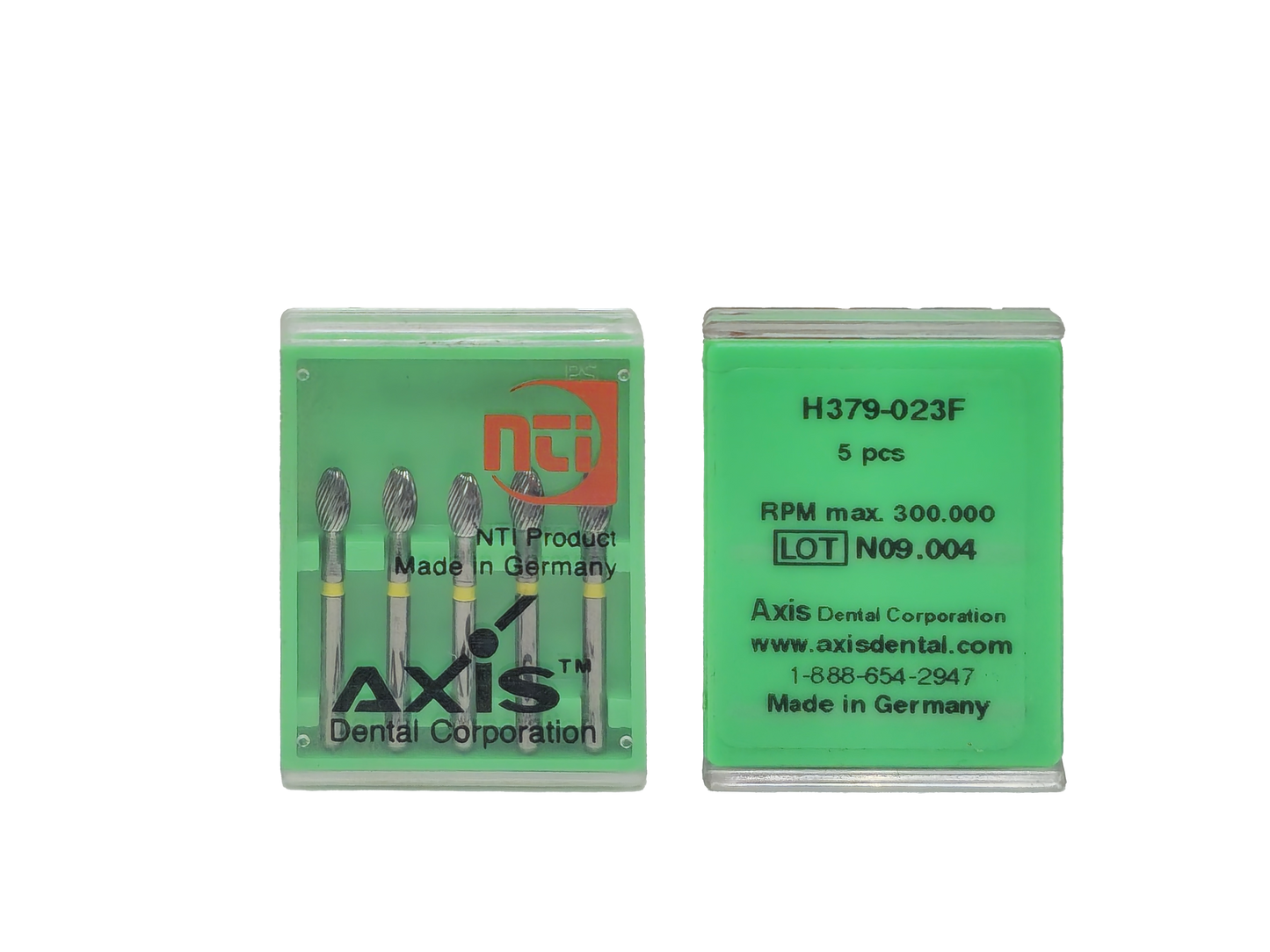 Axis NTI Carbide Bur Trimming & Finishing Friction Grip H379-023F  (2 packs of 5)