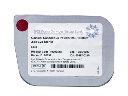 DCIDS Mineralized Cortical/Cancellous Bone Allograft 250-1000um