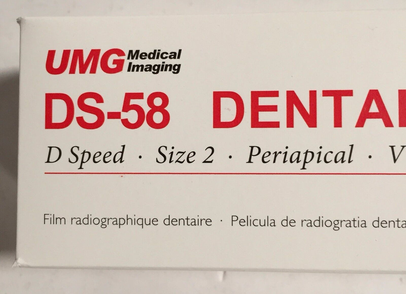 Dental UMG DS-58 Size 2 D Speed Periapical Vinyl Pack Dental X-Ray Fil ...