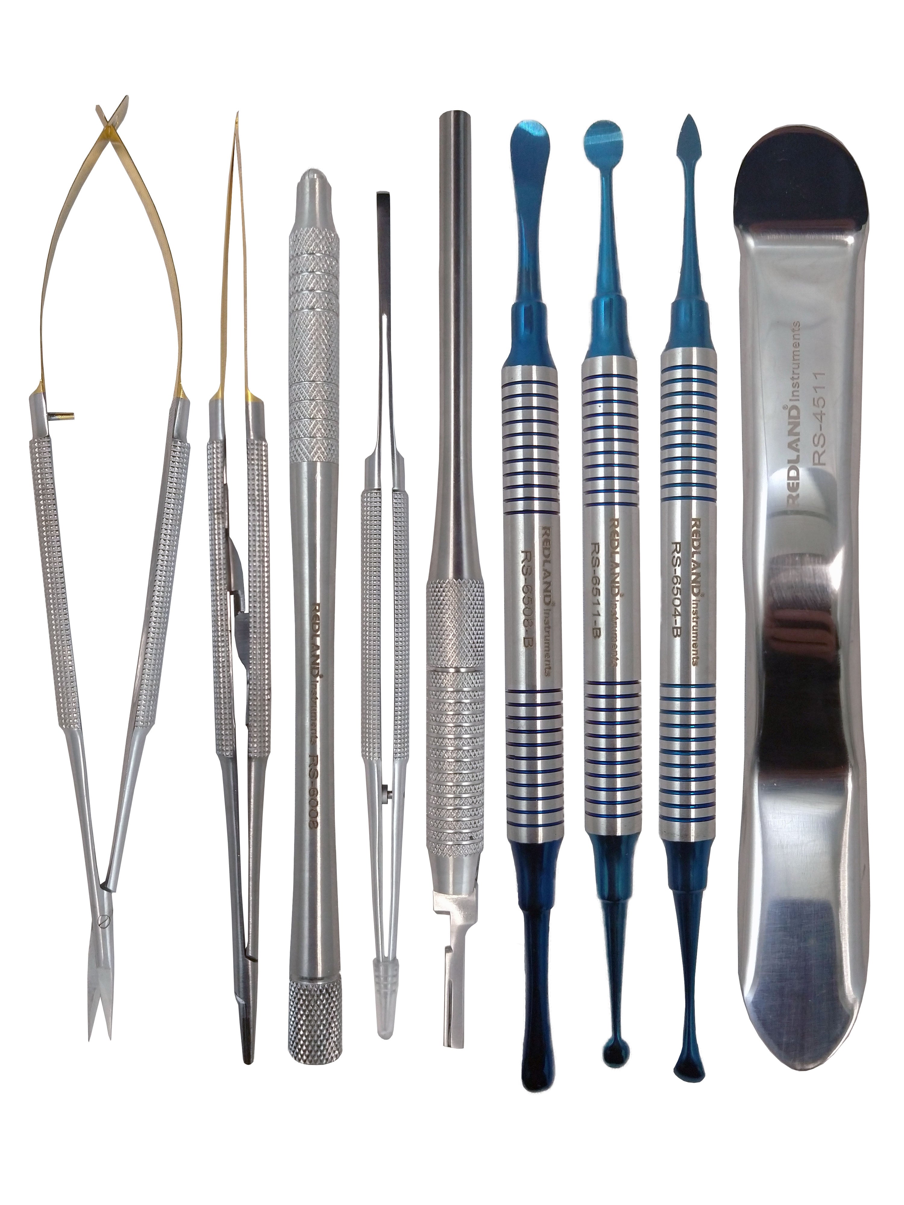 REDLAND Dental Oral (Micro) Surgery Instruments Kit (Blue Line) – Tri ...