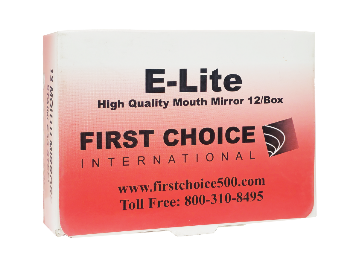 First Choice International E-lite Mouth Mirror #5 Plane Cone Socket (12/Pack) #1724