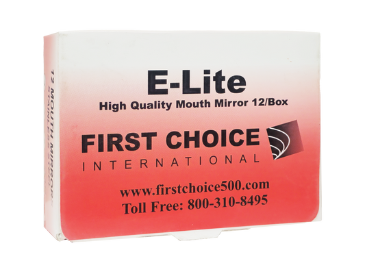 First Choice International E-lite Mouth Mirror #5 Plane Cone Socket (12/Pack) #1724