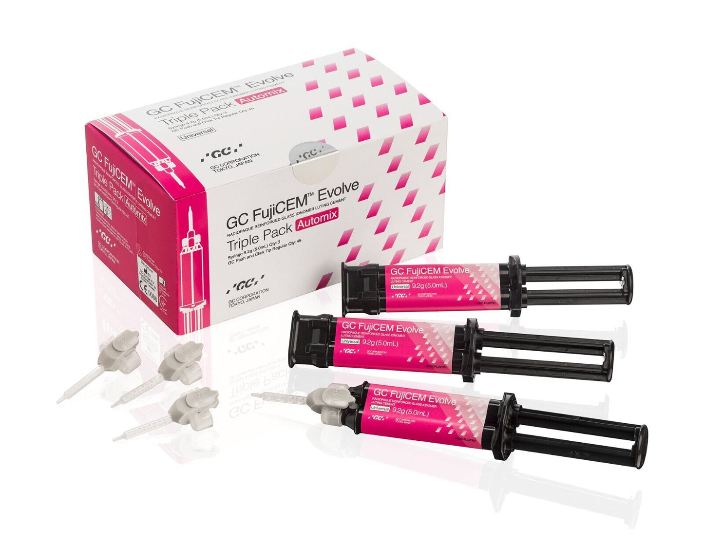 GC FujiCEM™ Evolve Glass Ionomer Luting Cement Automix 9.2g Syringe + Tips