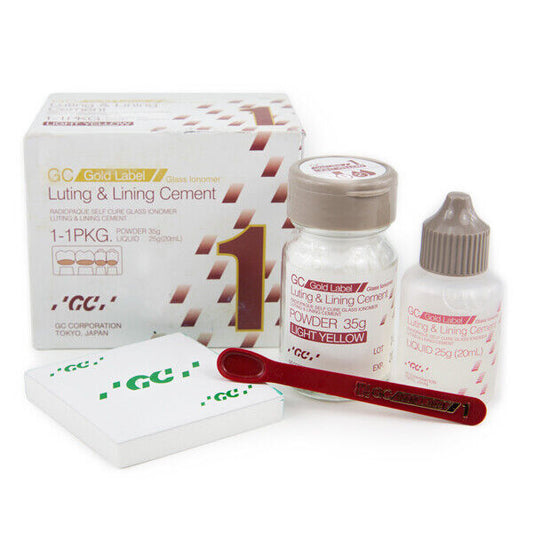GC Gold Label Luting & Lining Cement 1-1 Glass Ionomer Luting Light Yellow