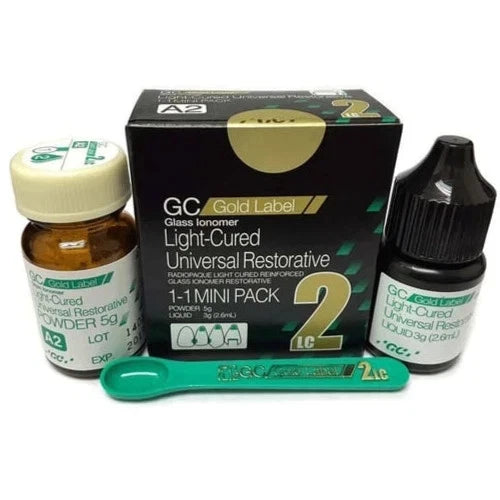 GC Gold Label Glass ionomer LC Universal Restorative 1-1 Mini Pk (A2)